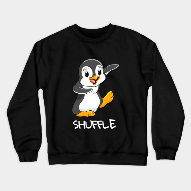 Shuffle dancing penguin Shirt Shuffle Dance Music Techno Crewneck Sweatshirt by ELFEINHALB